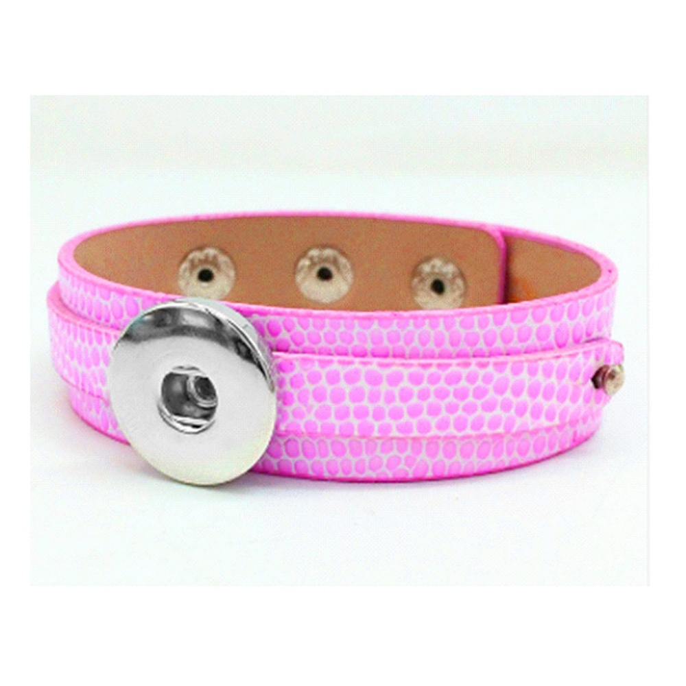 Snap Button Jewelry Pink Band